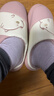 乐拖侧脸熊 棉拖鞋女秋冬季防水保暖厚底棉鞋情侣居家拖鞋 粉色38-39 实拍图