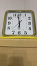 上海静音钟表客厅挂钟大尺寸家庭用时钟电子挂墙表大号石英钟挂钟 28*29厘米工字方形香槟金 12英寸 实拍图