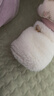 兔兔大文新生婴儿棉鞋子0-1岁秋冬季软底毛毛鞋6-12个月宝宝保暖脚套步前 双面可穿（米白色） 1双 均码 建议0-12个月（内长12CM） 实拍图