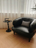 映巢（YINGCHAO）美式单人沙发椅家用小户型客厅卧室阳台休闲接待会客灯芯绒懒人椅 经典黑色油蜡皮【送靠枕】 实拍图