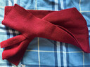 玖慕（JIUMU）纯羊毛小围巾女士秋冬季保暖围脖护颈短围巾红色本命年女生礼物 实拍图