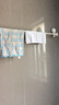 太力奶油风吸盘伸缩毛巾架单杆免打孔浴室墙物架卫生间毛巾挂架 实拍图