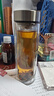 希诺（HEENOOR）抗菌玻璃杯双层隔热高档车载水杯男2025新款泡茶杯子XN-9607KT 实拍图