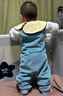 欢喜小熊 宝宝背带裤春秋外穿灯芯绒新款可爱童装洋气棉长裤婴儿裤子 蓝色 90 (建议18-24月身高80-90cm) 实拍图