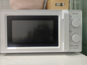 美的（Midea）家用小型快捷微波炉 双旋钮操控 一节能效五档火力 智能解冻360°旋转加热  （213B升级款） M13J 乳白色 M13J 实拍图