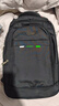 袋鼠双肩包男士背包大容量行李旅游包学生书包女初中商务笔记本电脑包 黑色配绿标 实拍图