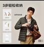 京东京造【air+零压羽绒】轻薄羽绒服男外套冬立领白鸭绒 曜石黑XXL 实拍图