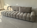 法莎蒂奶酥沙发棉花糖泡芙雪尼尔可拆洗调节靠包布艺沙发小户型客厅直排 3.7米单扶单+单+单扶单(靠包可拆洗) 【时尚版·软硬适中】 婴幼儿级雪尼尔 实拍图