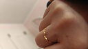 周六福（ZLF） 黄金戒指女足金创意波纹素圈戒指车花细圈个性指环 计价 16号 - 0.79g 实拍图