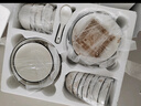京东京造 碗盘餐具整套 景德镇碗具碟子套装乔迁之喜陶瓷礼盒金枝玉叶78头 实拍图