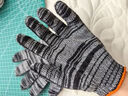 汽修维修白加丝黑加丝耐磨劳保透气棉线手套批发干活工地劳动手套 黑色 1双装 实拍图