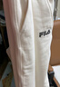 FILA 斐乐官方女士针织长裤冬季新款休闲宽松加绒抗菌阔腿裤 蒸汽白-IV M 实拍图