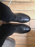 骆驼（CAMEL）男士加绒套脚快穿牛皮商务休闲运动皮鞋 G14A220724R 黑色 38 实拍图