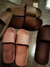 京东京造【抗菌皮纹拖】eva软弹家居防臭浴室新款拖鞋男士 深棕色 44-45 实拍图