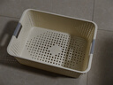 名创优品同款 杂物收纳筐塑料桌面收纳盒厨房橱柜零食玩具整理筐 奶油色高款特大号 实拍图