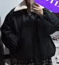 森马（Semir）羽绒服女宽松短款毛绒翻领秋冬特宽松复古巴恩风外套显瘦花苞下摆 黑色调00399|灰鸭绒|特宽松介意可拍小一码 S 【宽松版，建议拍小一码】 实拍图