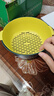 双层塑料洗菜盆沥水篮子厨房神器多功能客厅家用水果盘洗水果菜篮 青黄色 1个 实拍图