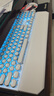 MageGee 机械风暴 有线朋克键盘 104键圆键帽机械键盘 电脑笔记本键盘鼠标 朋克键鼠套装 白色蓝光红轴 实拍图