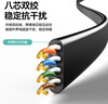 山泽 六类网线 CAT6类千兆纯铜扁平网线 电脑宽带家用监控网络连接成品跳线 黑色8米HBP608 实拍图