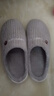 小熊兔子卡通棉拖鞋家用室内厚底保暖防滑毛毛拖鞋踩屎感棉拖鞋女 灰色 44-45 【平时适合43-44】 实拍图