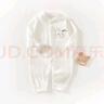 婧麒（JOYNCLEON）新生婴儿衣服春秋连体纯棉亲肤内穿套装新生儿外出抱衣爬服夏 提花白色小兔连体衣 80cm 实拍图