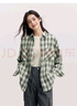 森马（Semir）[商场同款]长袖衬衫女中长款oversize春2025格纹上衣101125105007 实拍图