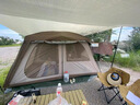 探险者（TAN XIAN ZHE）天幕帐篷露营天幕户外8-10人露营装备全套防晒蝶形防雨防风遮阳棚 16㎡奶油咖银胶天幕【6-10人】 实拍图