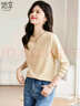 她享短袖T恤女时尚V领t恤气质显瘦短袖上衣百搭休闲打底衫T143T1452 实拍图