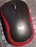 罗技（Logitech）M185鼠标 无线鼠标 办公鼠标 对称鼠标 黑色红边 带无线2.4G接收器 实拍图