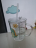 光多拉 儿童牛奶杯玻璃杯刻度奶粉吸管杯家用饮水杯宝宝冲泡喝奶杯绿 实拍图