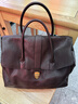 裘真手提公文包女士复古大容量通勤头层植鞣牛皮包包植鞣牛皮 咖啡色-大号 实拍图