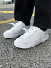 卡宾板鞋男鞋秋季透气2025新款低帮小白鞋男士休闲鞋百搭潮流鞋子男 5510白色02 41 实拍图