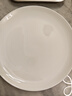 斯凯绨（Sky Top）陶瓷盘子骨瓷西餐盘大号牛排盘饺子盘家用酒店纯白10英寸月光形 实拍图