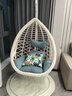 猎钢狼吊篮藤椅室内秋千摇椅网红吊床阳台吊篮椅卧室家用吊椅秋千吊椅 单人单杆【仿木纹】麻花波浪款 实拍图