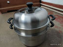 九阳（Joyoung）蒸锅不锈钢蒸锅家用炖汤蒸馒头包子鱼三层大容量汤锅28cm 实拍图