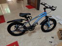 凤凰山地自行车男女变速山地车碟刹青少年儿童自行车学生单车 星际 蓝灰【单速+三刀轮】 20寸【适合125-160cm】 实拍图