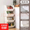 国货之光 厨房置物架阳台玩具储物收纳架家用多层蔬果落地层架 【一层】浅灰色 34.4*27.5*21cm 晒单实拍图