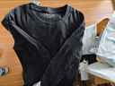 马登工装美式300G重磅纯棉T恤男米白色圆领长袖春秋打底衫男士卫衣 黑色 XL 实拍图