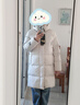 高梵黑金鹅绒服机能5.0六格男女同款加厚中长款羽绒服经典百搭休闲风 铂金1号 L 实拍图