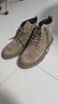 井迈马丁靴男中帮复古工装沙漠靴加绒软底高帮翻毛男鞋秋冬款战术靴子 卡其【四季款】 43 皮鞋码 实拍图