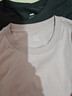 京东京造10A抗菌t恤男短袖t恤春季男女白小T休闲内搭打底衫新年橡皮粉M 实拍图