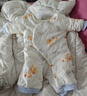 贝乐咿新生儿衣服秋冬季加厚夹棉男女宝宝连体衣初生婴儿哈衣睡衣棉衣 5049动物乐园 59cm 【建议1-3个月】 实拍图