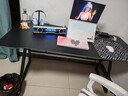 甄严选电脑桌台式电竞桌椅套装组合桌子办公家用桌学习桌书房书桌写字桌 【黑架+黑碳纤纹面】单桌160*70 实拍图