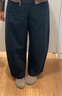 优衣库女装男装宽松廓形牛仔裤/弯刀镰刀裤子479000 482280 479000/69藏青色 29 /165/74A 实拍图