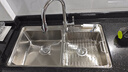 欧琳（OULIN）水槽双槽洗菜盆304不锈钢厨房水槽加厚加大水池铜抽拉龙头 实拍图