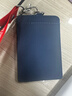 优和（UHOO）皮质证件卡套 竖式 1个卡套+1根挂绳 商务工作证胸牌竖版会议出入证工作牌带挂绳蓝色6840-1 实拍图