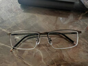 普莱斯纯钛近视眼镜半框架商务眼睛防蓝光防辐射可配有度数变色片990070 镜框+1.598高清非球面镜片 实拍图