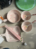 草莓陶瓷碗勺家用高颜值米饭碗少女心甜品碗釉下彩餐具套装 【1个装】浅粉草莓手柄碗 实拍图