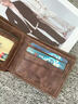 金利来（Goldlion）钱包男短款真皮个性复古男士钱夹头层牛皮超薄青年2025新款软皮夹 【款式1-咖啡色】 实拍图