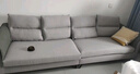 全友家居 北欧简约一字沙发客厅小户型布艺沙发脚凳四人位沙发直排式 实拍图